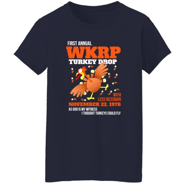 WKRP Thanksgiving Turkey Drop Thanksgiving Turkey Dinner Gift T-Shirts, Long Sleeve, Hoodies