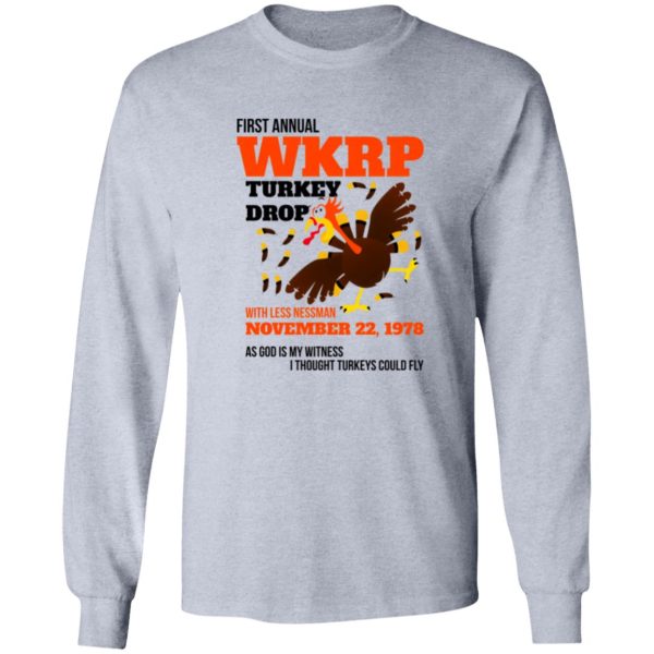 WKRP Thanksgiving Turkey Drop Thanksgiving Turkey Dinner Gift Funny T Shirts, Hoodies, Long Sleeve