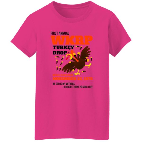 WKRP Thanksgiving Turkey Drop Thanksgiving Turkey Dinner Gift Funny T Shirts, Hoodies, Long Sleeve