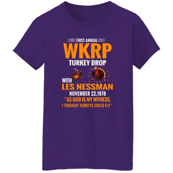 First Annual WKRP Turkey Drop With Les Nessman November 22 1978 T-Shirts, Long Sleeve, Hoodies