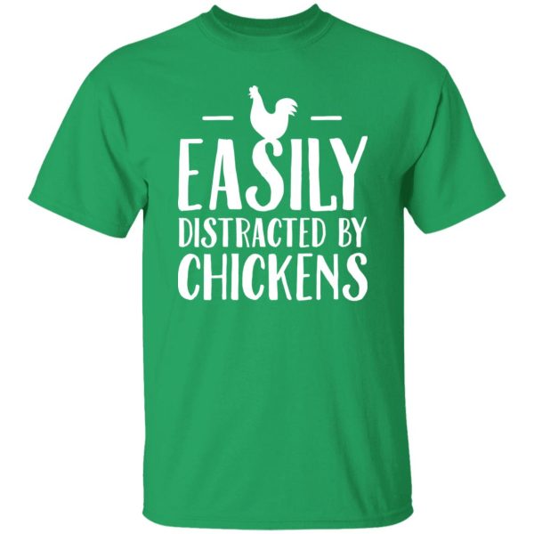 Easily distracted by chicken T-Shirts, Long Sleeve, Hoodies