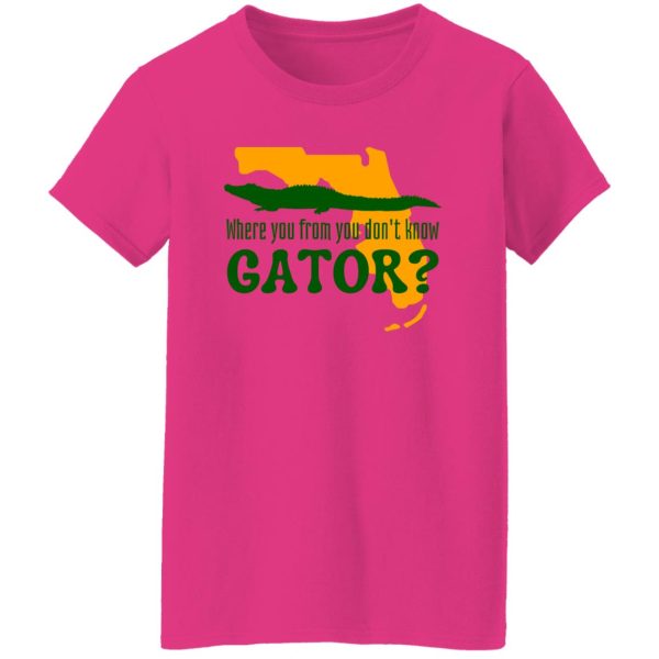 Where You From You Don’t Know Gator T Shirts, Hoodies, Long Sleeve