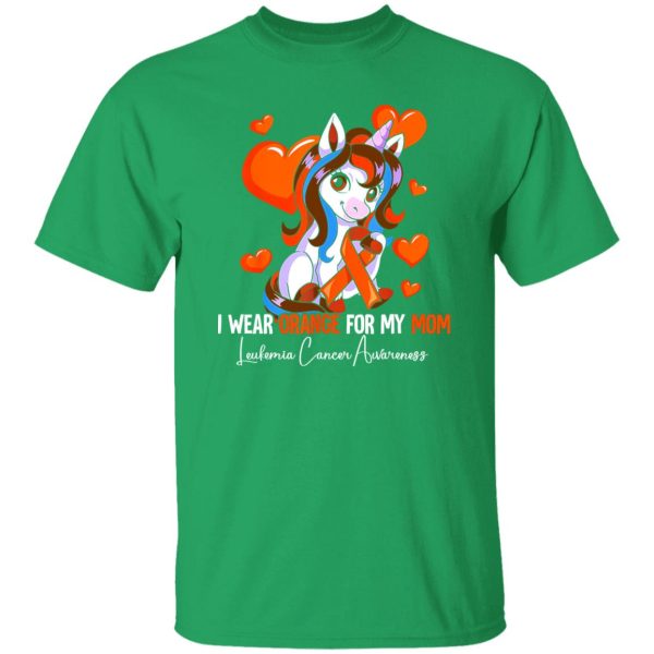 I Wear Orange For My Mom Leukemia Awareness T-Shirts, Long Sleeve, Hoodies