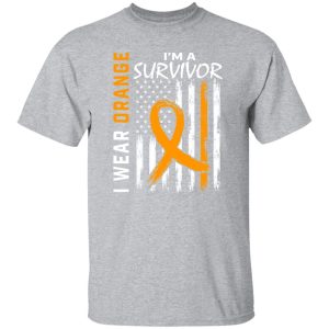 I Wear Orange I’m a Survivor Leukemia Cancer Aware T-Shirts, Long Sleeve, Hoodies