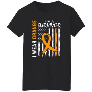 I Wear Orange I’m a Survivor Leukemia Cancer Aware T-Shirts, Long Sleeve, Hoodies