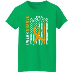 I Wear Orange I’m a Survivor Leukemia Cancer Aware T-Shirts, Long Sleeve, Hoodies