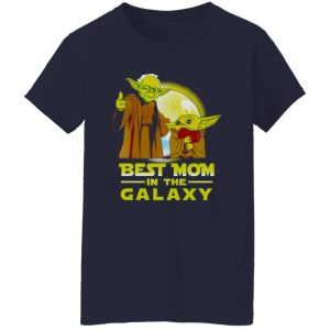 Death Star Yoda And Baby Yoda Best Mom In The Galaxy T-Shirts, Long Sleeve, Hoodies