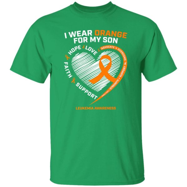 Mom Dad Leukemia Awareness Son Leukemia Awareness T-Shirts, Long Sleeve, Hoodies