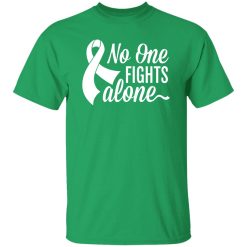 No One Fights Alone Awareness Ribbon T-Shirts, Long Sleeve, Hoodies