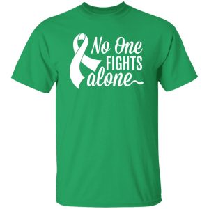 No One Fights Alone Awareness Ribbon T-Shirts, Long Sleeve, Hoodies