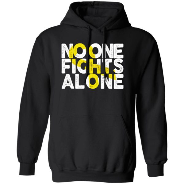 No One Fights Alone Childhood Cancer T-Shirts, Long Sleeve, Hoodies