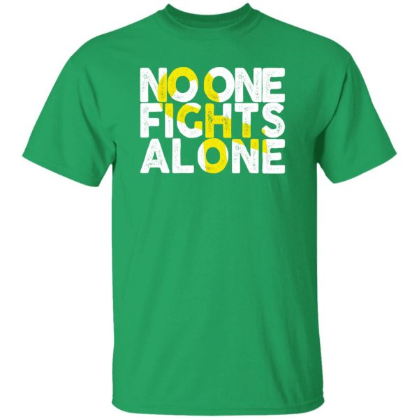 No One Fights Alone Childhood Cancer T-Shirts, Long Sleeve, Hoodies