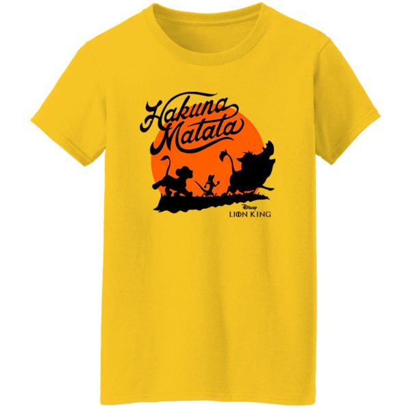 Disney Lion King Hakuna Matata Trio Orange Sunset T Shirts, Hoodies, Long Sleeve