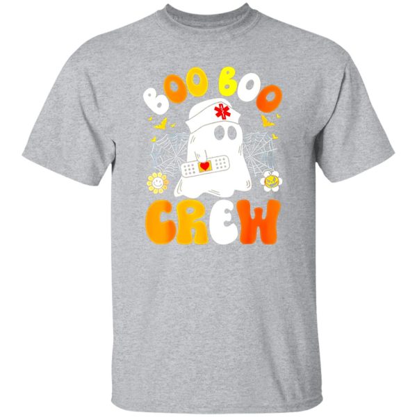 Groovy Boo Boo Crew Nurse Funny Ghost Women Halloween Nurse T-Shirts, Long Sleeve, Hoodies