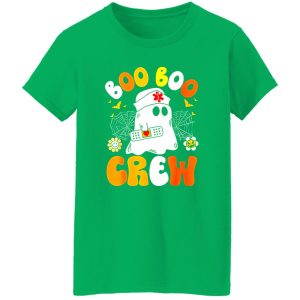 Groovy Boo Boo Crew Nurse Funny Ghost Women Halloween Nurse T-Shirts, Long Sleeve, Hoodies