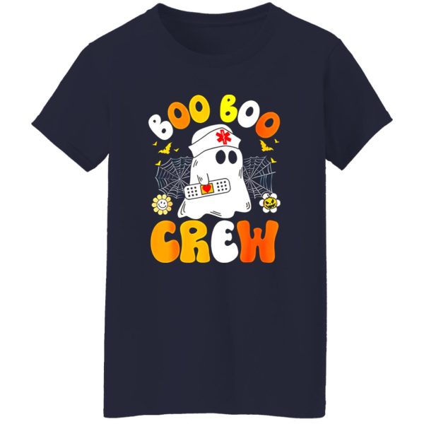 Groovy Boo Boo Crew Nurse Funny Ghost Women Halloween Nurse T-Shirts, Long Sleeve, Hoodies