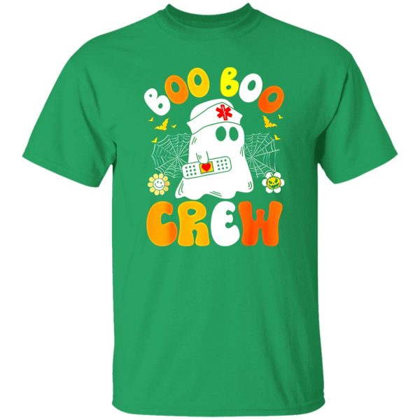 Groovy Boo Boo Crew Nurse Funny Ghost Women Halloween Nurse T-Shirts, Long Sleeve, Hoodies