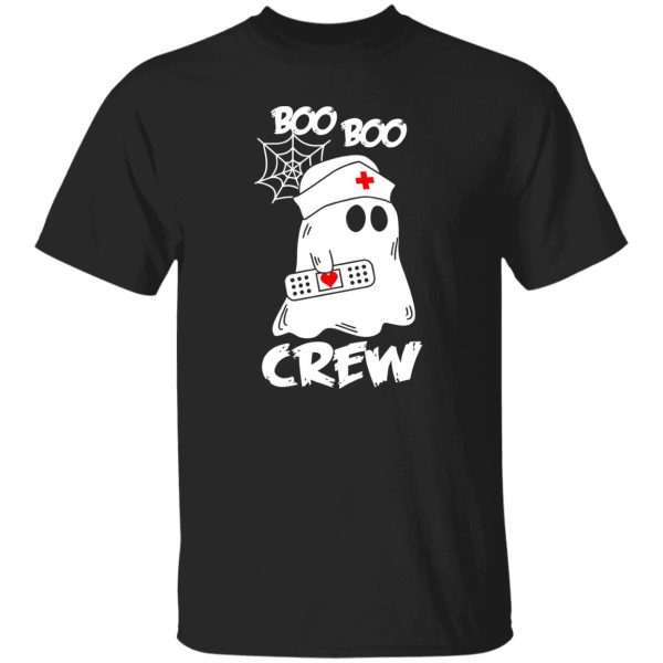 Boo Boo Crew Funny Halloween Nurse Ghost T-Shirts, Long Sleeve, Hoodies