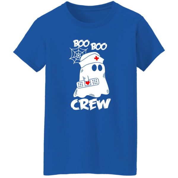 Boo Boo Crew Funny Halloween Nurse Ghost T-Shirts, Long Sleeve, Hoodies