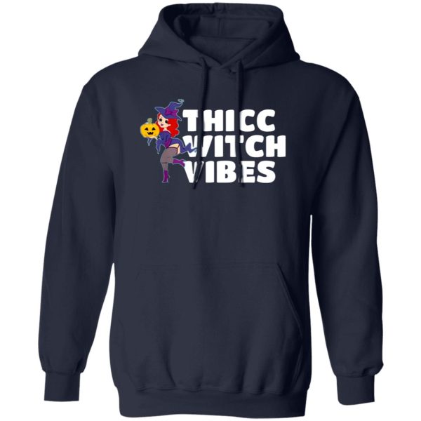 Thicc Witch Vibes Funny BBW Redhead Witch Halloween T-Shirts, Long Sleeve, Hoodies