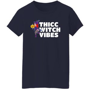 Thicc Witch Vibes Funny BBW Redhead Witch Halloween T-Shirts, Long Sleeve, Hoodies