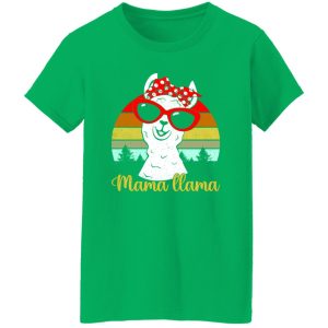 Mama Llama Llama With Bandana And Glasses Vintage T-Shirts, Long Sleeve, Hoodies