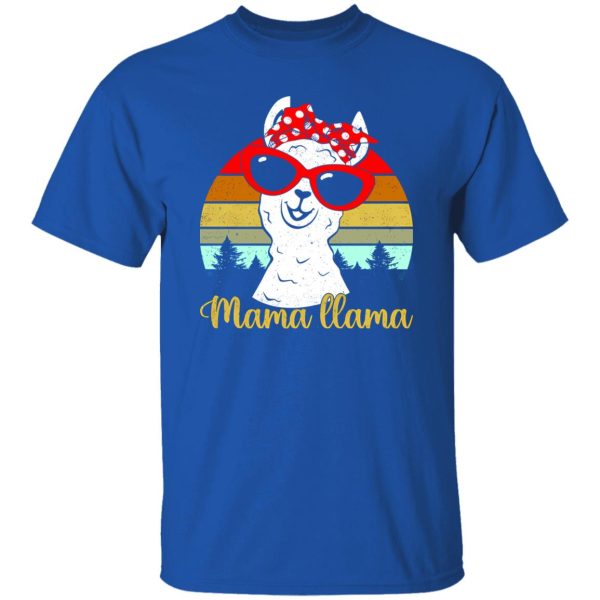 Mama Llama Llama With Bandana And Glasses Vintage T-Shirts, Long Sleeve, Hoodies