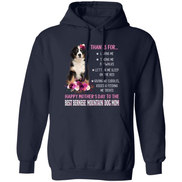 Thanks for Loving Me Happy Mother’s Day to The Best Bernese Mountain Mom Flowers for Dog Lover T-Shirts, Long Sleeve, Hoodies