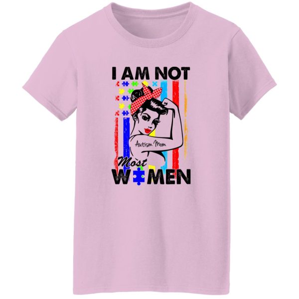 I’m Not Most Women I’m A Autism Mom American Puzzle Flag T Shirts, Hoodies, Long Sleeve