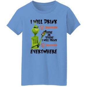 The Grinch I Will Drink Jagermeister Here Or There Or Everywhere T Shirts, Hoodies, Long Sleeve