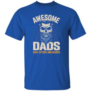 Awesome Dads Have Tattoos And Beards Skull T-Shirts, Long Sleeve, Hoodies