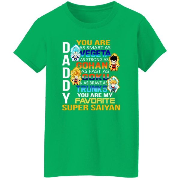 Daddy You Are As Smart As Vegeta As Strong As Gohan T-Shirts