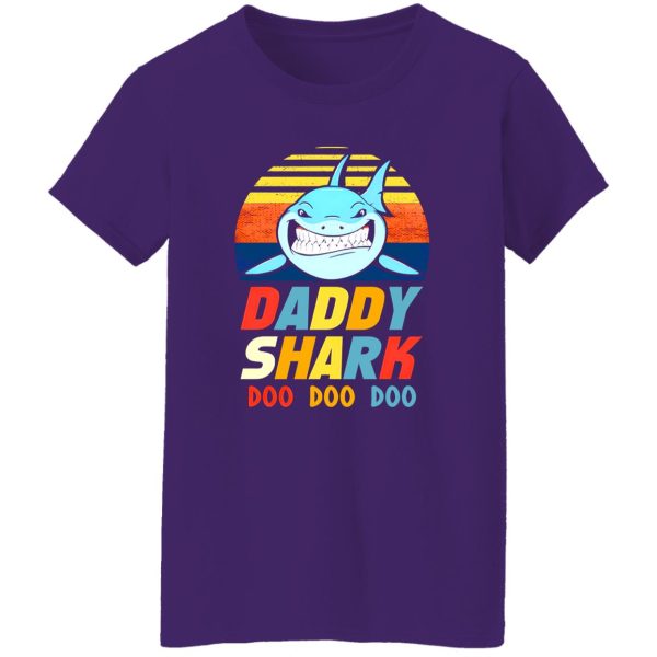 Daddy Shark Doo Doo Doo Vintage Father’s Day T-Shirts