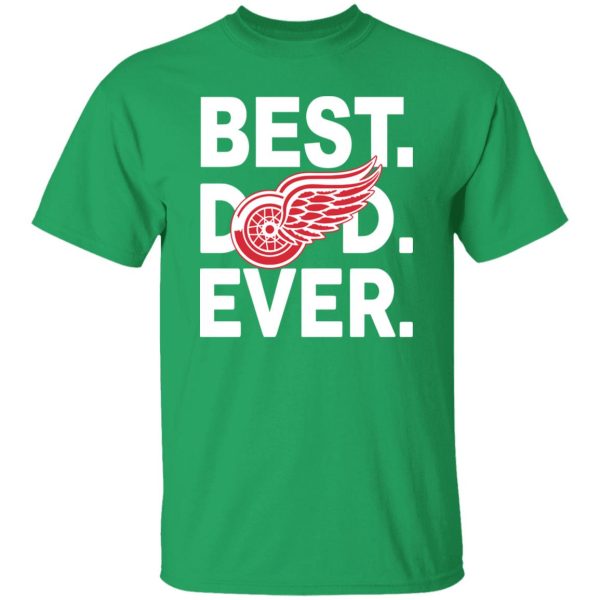 Ice Hockey Detroit Red Wings Best Dad Ever Shirt