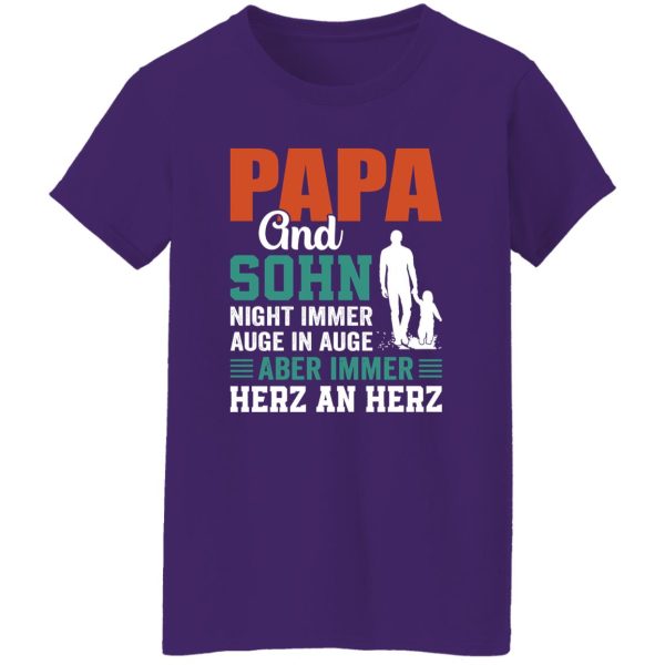 Papa And Sohn Night Immer Auge In Auge Aber Immer Herz An Herz Shirt