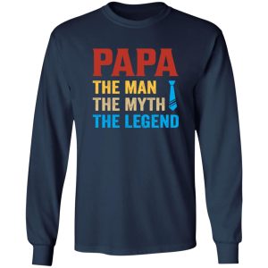 Papa The Man The Myth The Legend Necktie Father’s Day Shirt