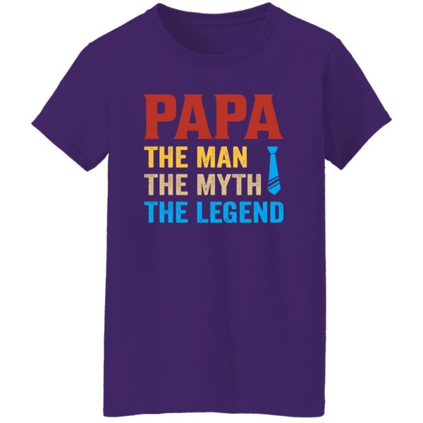 Papa The Man The Myth The Legend Necktie Father’s Day Shirt