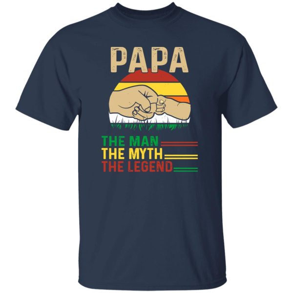 Papa The Man The Myth The Legend Hand Touch Vintage Shirt