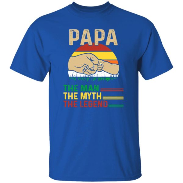 Papa The Man The Myth The Legend Hand Touch Vintage Shirt