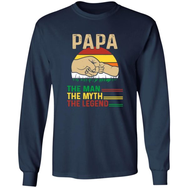 Papa The Man The Myth The Legend Hand Touch Vintage Shirt