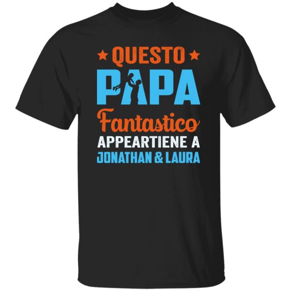 Questo Papa Fantastico Appa Appartiene A Jonathan & Laura Amazing Dad Father’s Day Shirt