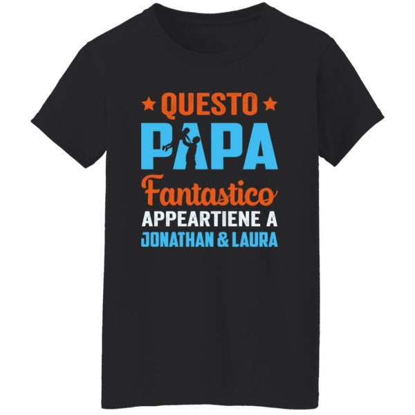 Questo Papa Fantastico Appa Appartiene A Jonathan & Laura Amazing Dad Father’s Day Shirt