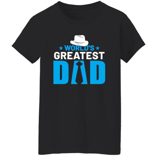 World’s Greatest Dad Necktie Cowboy Hat Father’s Day Shirt