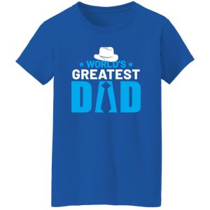 World’s Greatest Dad Necktie Cowboy Hat Father’s Day Shirt