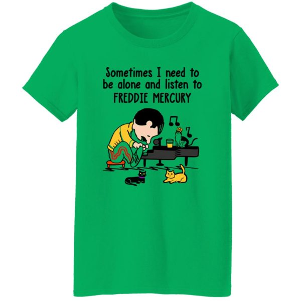 Charlie Brown Sometimes I Need To Be Alone And Listen To Freddie Mercury Shirt