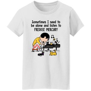 Charlie Brown Sometimes I Need To Be Alone And Listen To Freddie Mercury Shirt