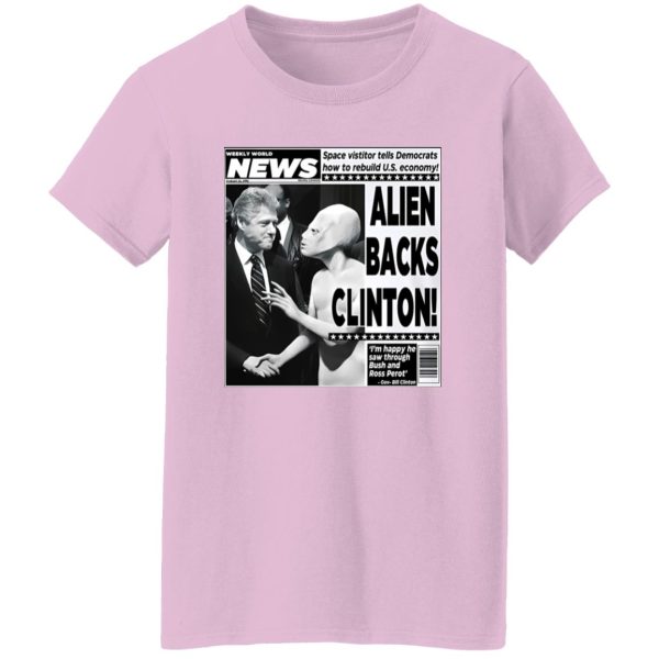 Vintage World News Alien Backs Clinton Shirt