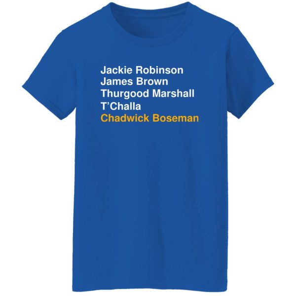 Jackie Robinson James Brown Thurgood Marshall T’Challa Chadwick Boseman Shirt