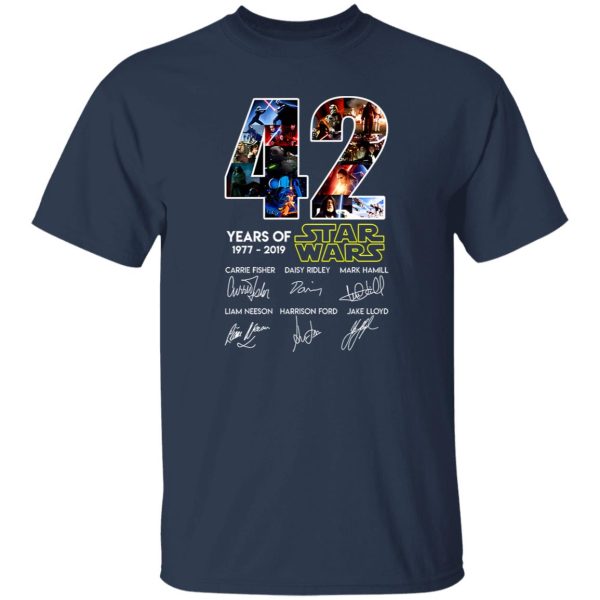 42 Years Of Star Wars 1977 2019 Signatures Shirt