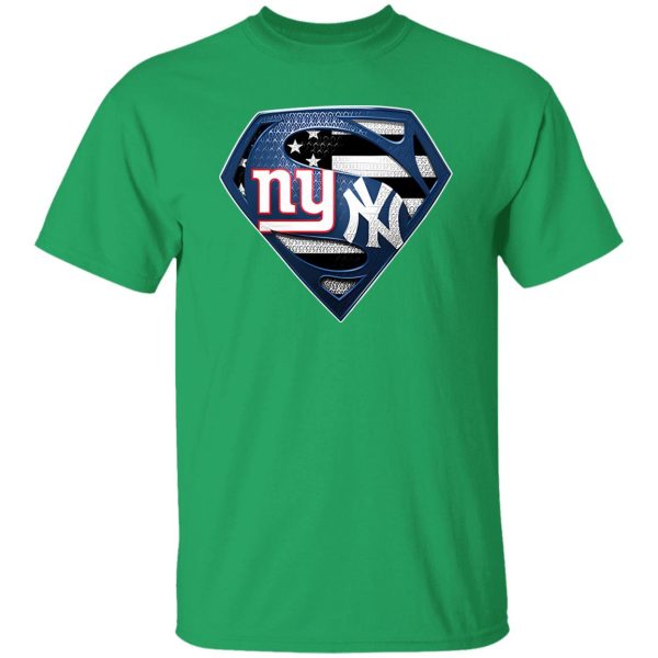 New York Giants And New York Yankees Superman Shirt